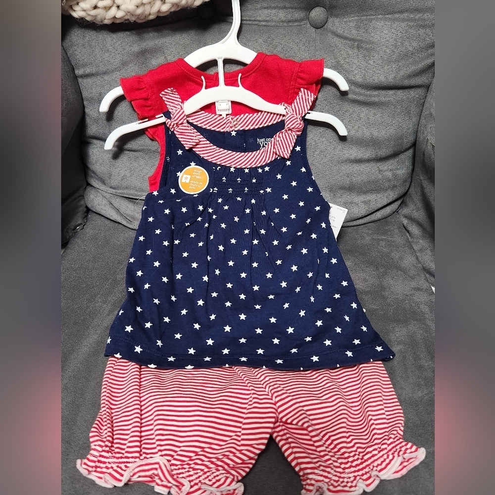 Carter's Starry Dress and Striped Bloomers